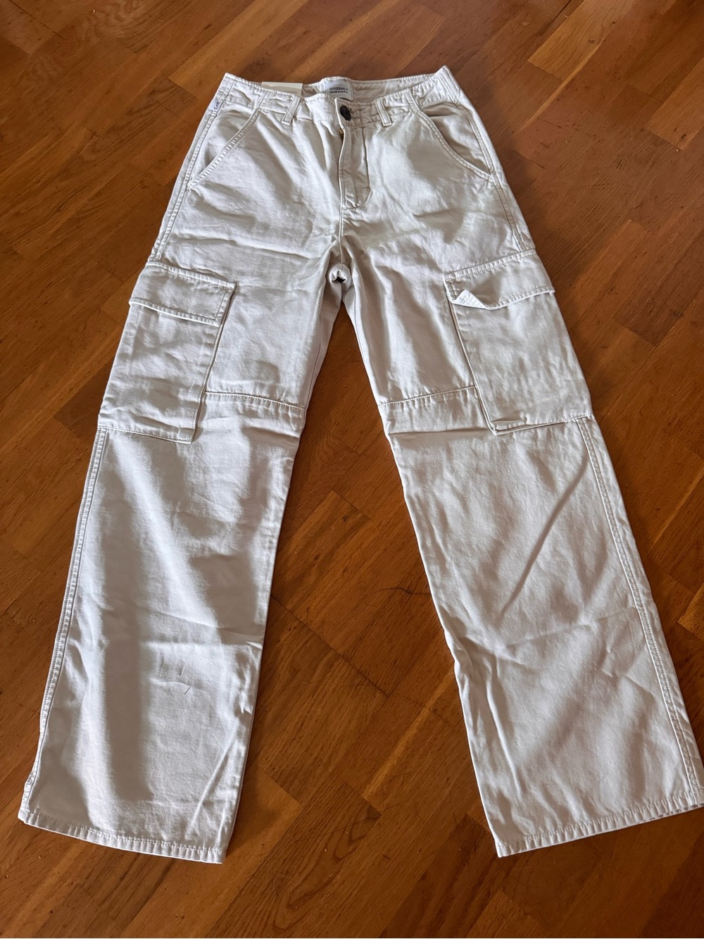 CITIZENS OF HUMANITY ESME CARGO TROUSER IN PALE STONE NWT SIZE 25